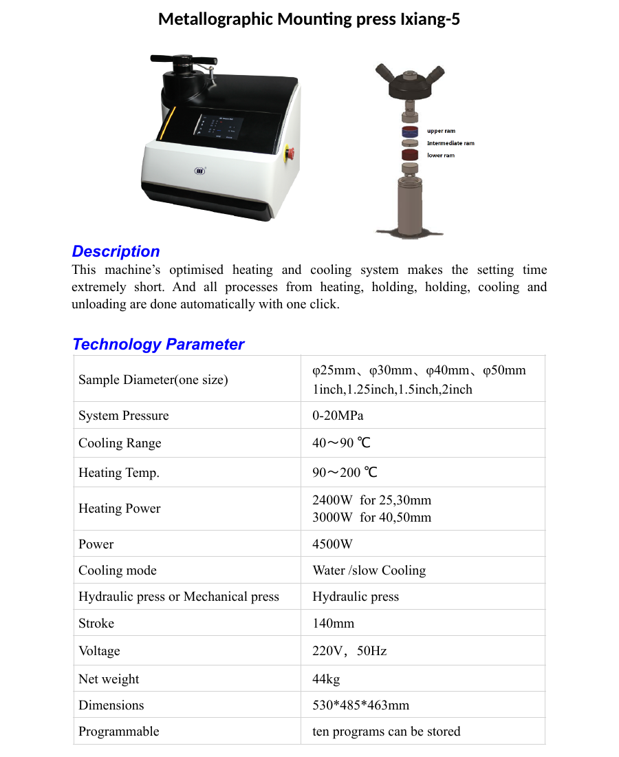 Ixiang 5 Automatic Mounting Press