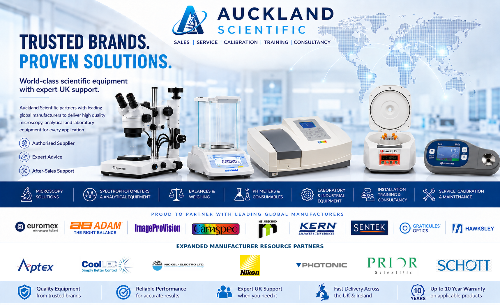 Auckland Scientific trusted brands and manufacturer partners