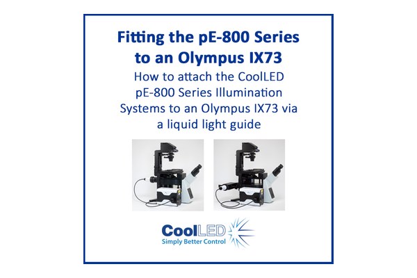 Fitting pE-800 Series to an Olympus IX73