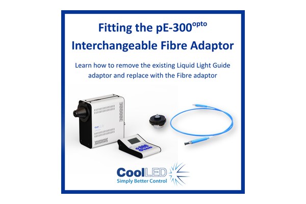 pE-300opto: fitting the interchangeable fibre adaptor