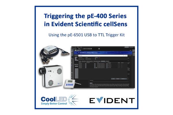 Triggering pE-400max in Evident cellSens using pE-6501