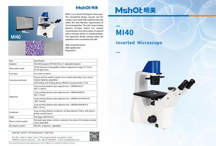 Inverted Biological Microscope Mi40