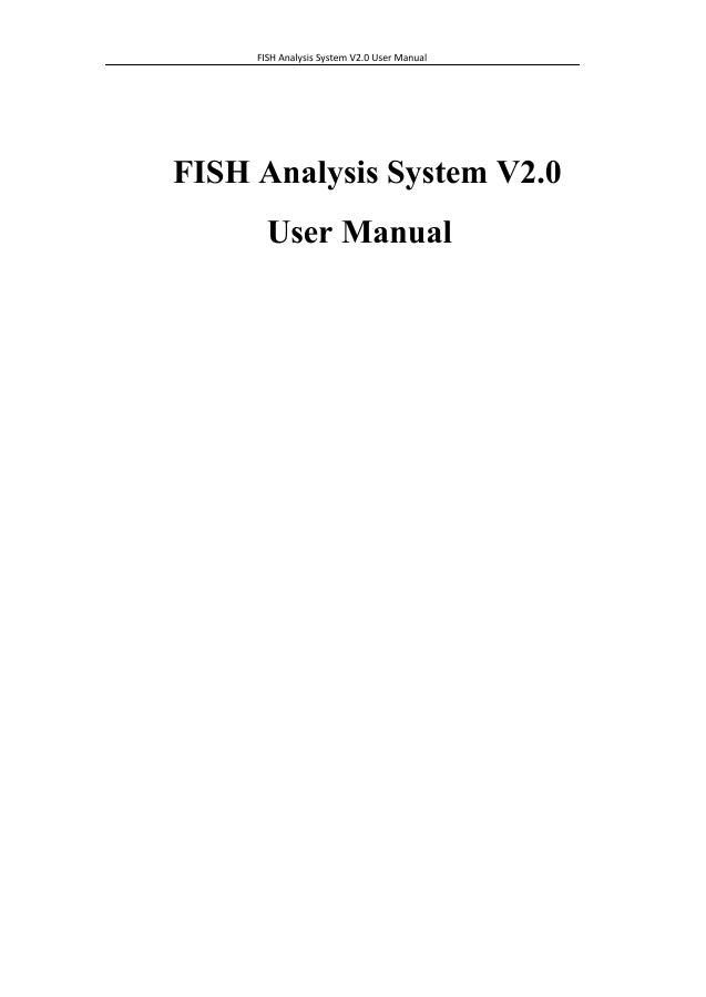 Fish Analysis Software V2.0 User