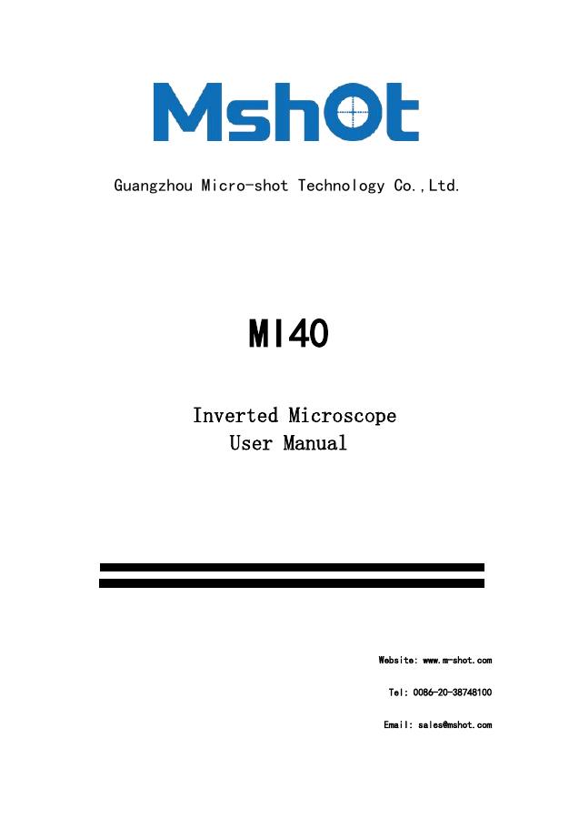 Inverted Microscope Mi40 User