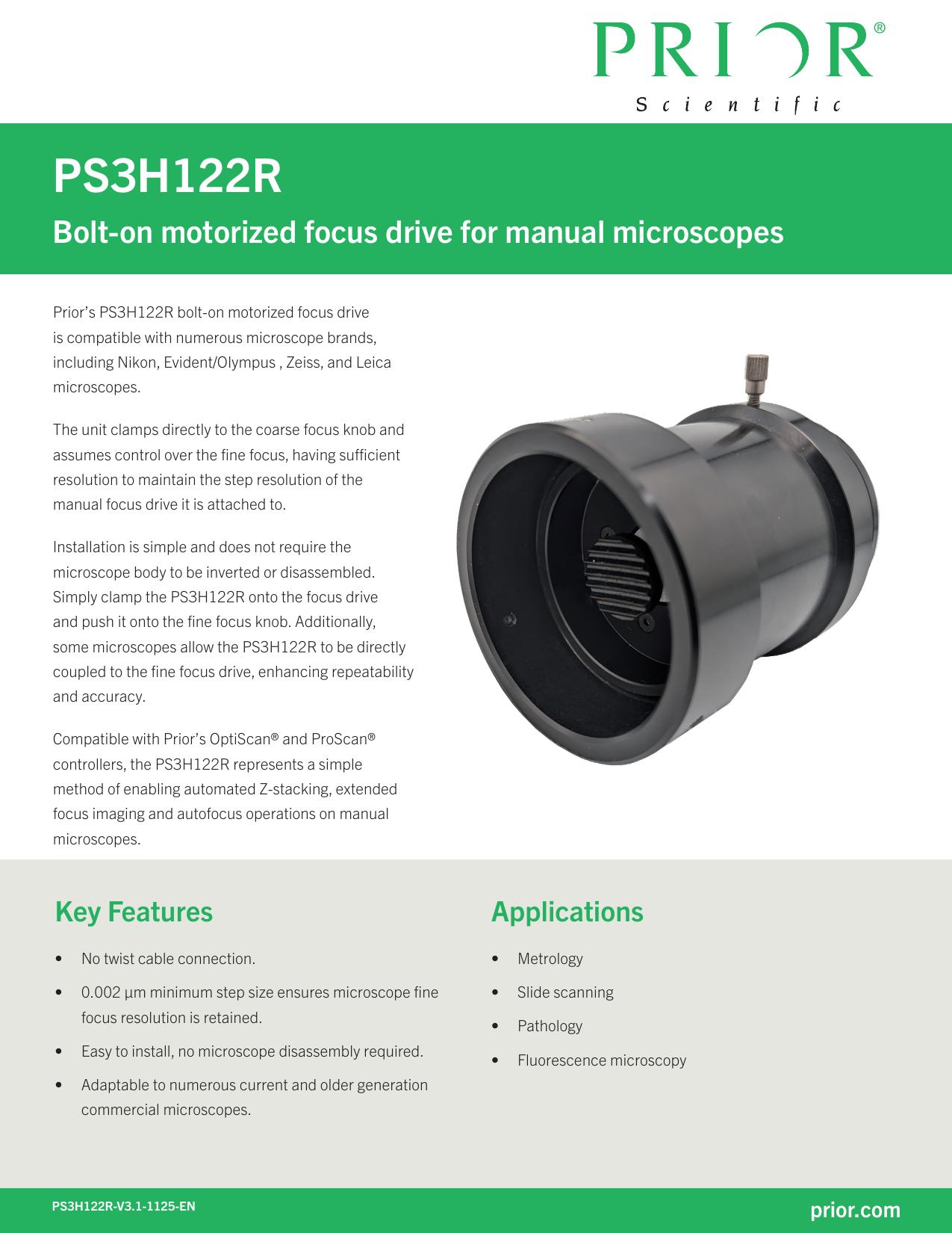 Prior Ps3h122r Motorfocus Drive