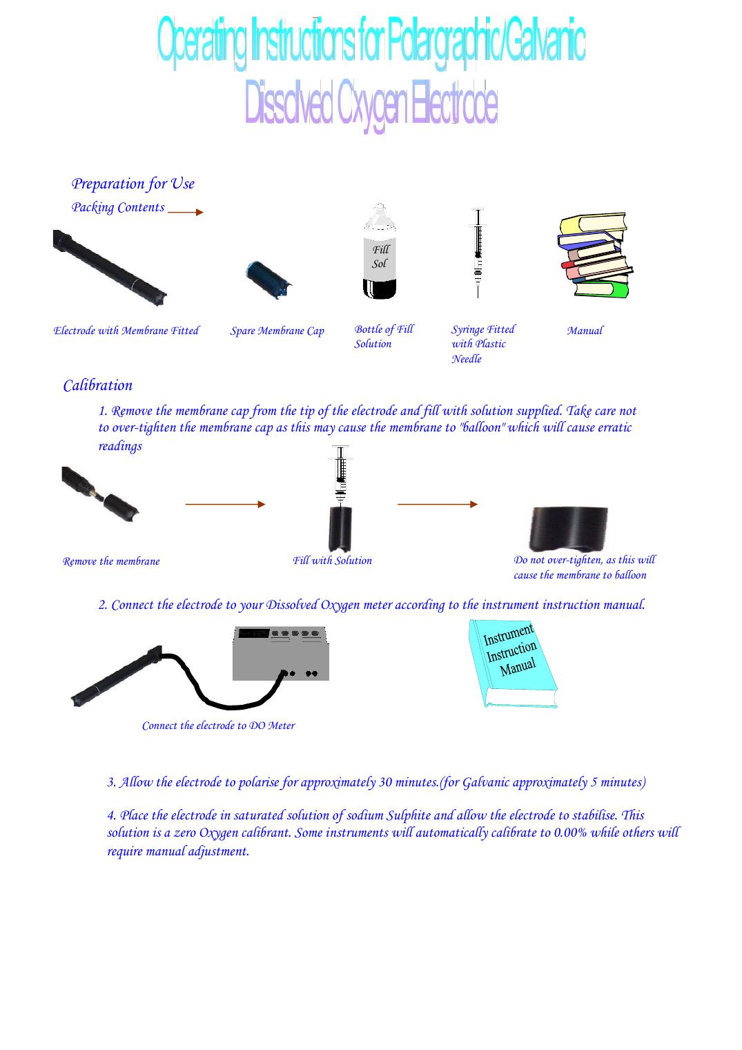 Dissolved Oxygen Electrode Operating Instructions